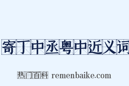 寄丁中丞粤中近义词是什么意思的图片